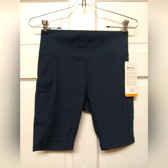 Dark Blue Fitness Shorts - Picture 1 of 7